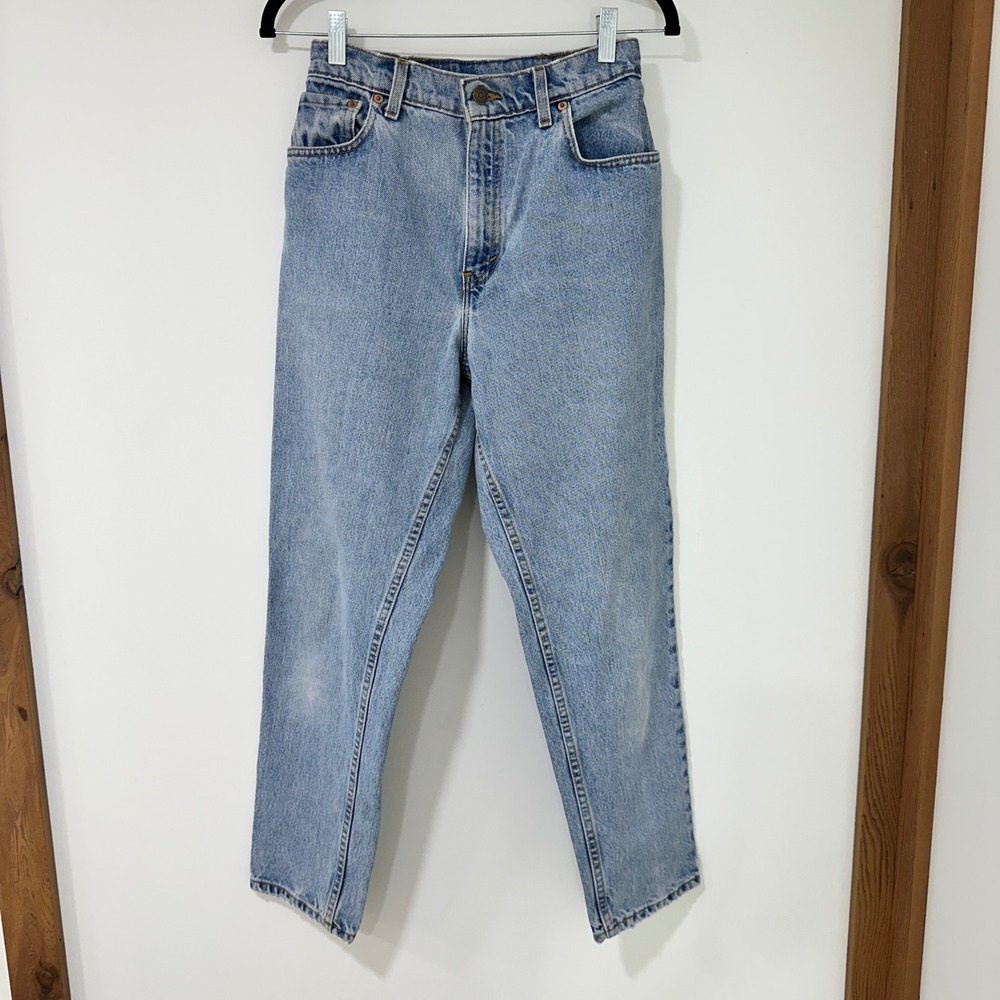 Levi's 551 Relaxed Fit Tapered Leg Jeans Women 26 Light Wash High Rise | Vintage